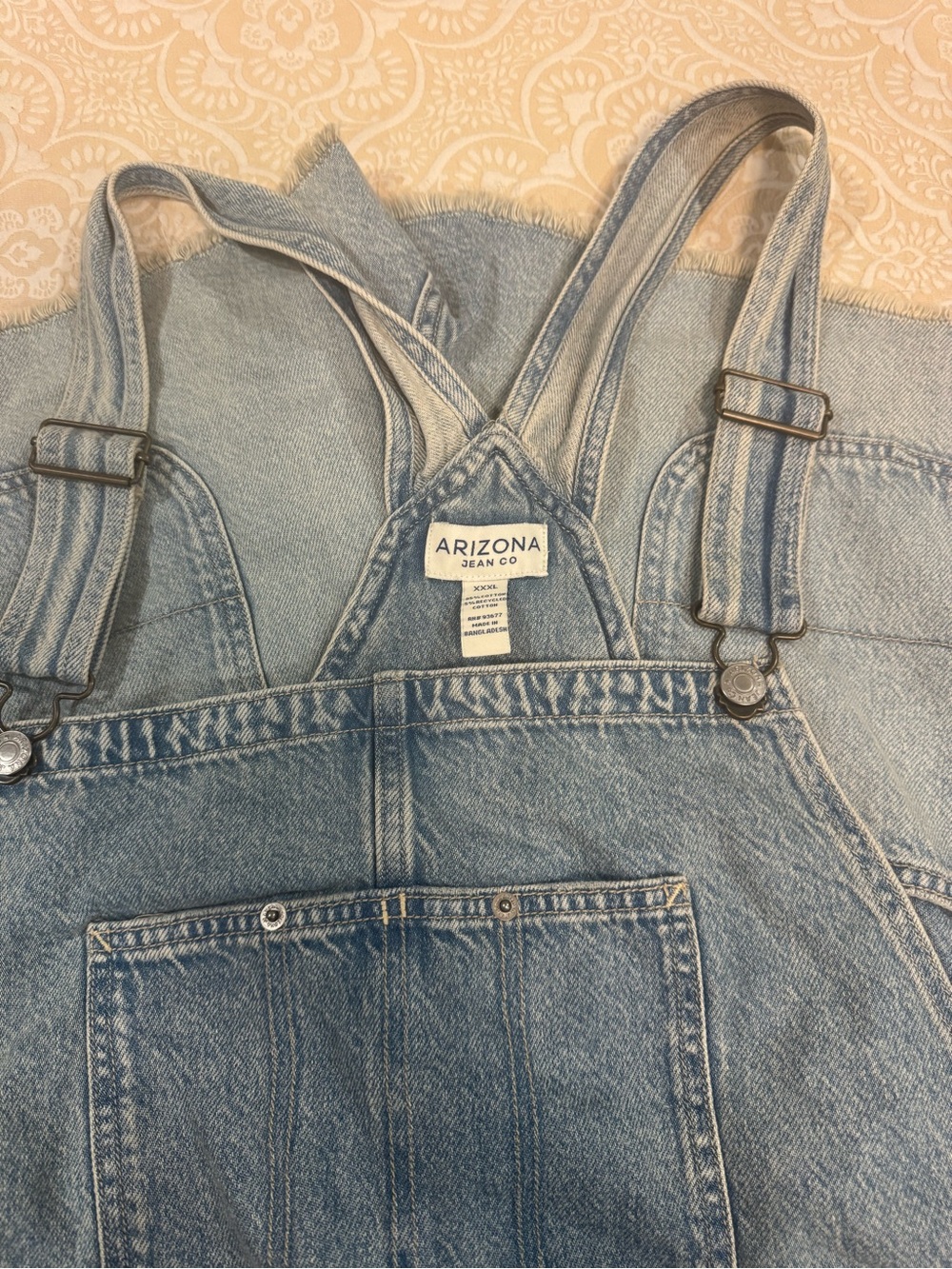 Arizona Jean Co. Light Wash Denim Shortalls XXXL plus